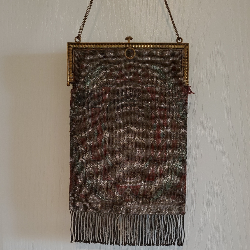 Vintage Tapestry Wall Hanging with Fringe